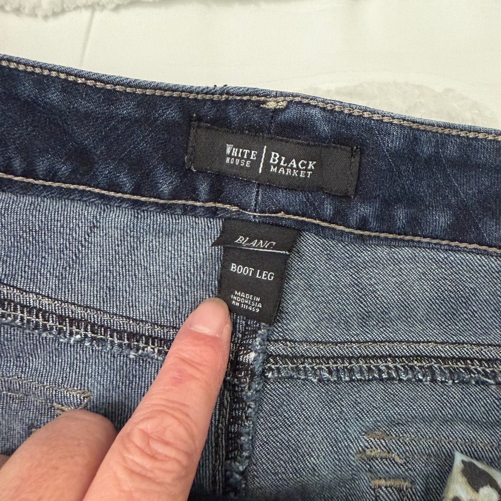 WHBM Embellished Blue Boot Jeans - Picture 7 of 12